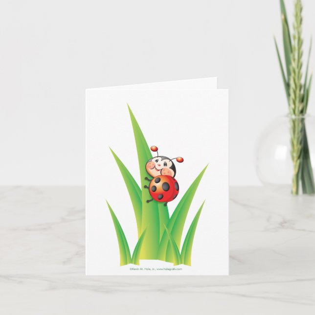Libby Ladybug Note Note Card Kort (Framsida)