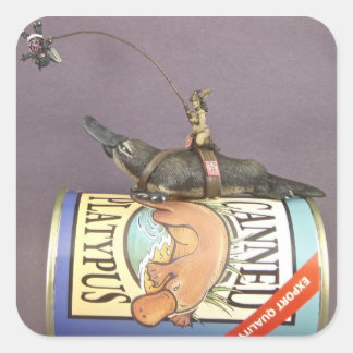 libby på en platypare på ett klistermärke