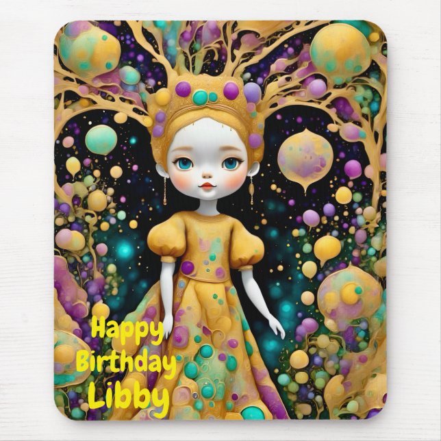 LIBBY ~ Strange Birthday Girl ~ Mousepad Musmatta (Framsidan)