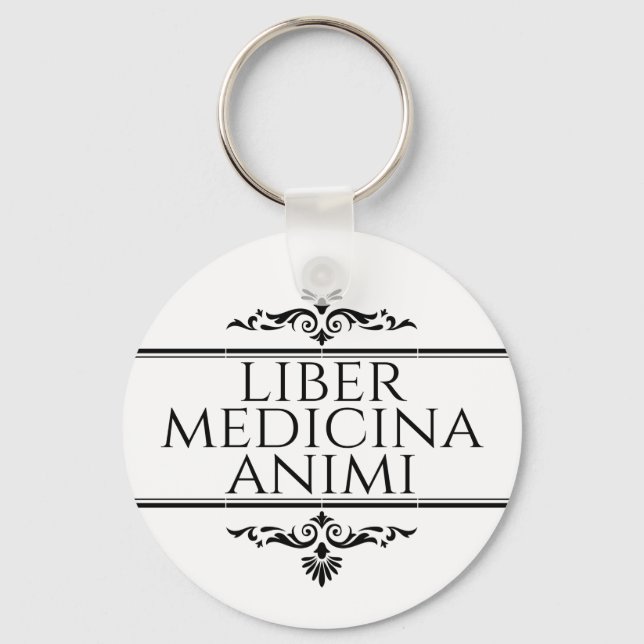 Liber Medicina Animi Magnet Button Nyckelring (Framsida)