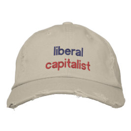 Liberal Capitalist Funny Politisk Broderad Keps