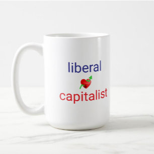Liberal Capitalist Funny Politisk Kaffemugg