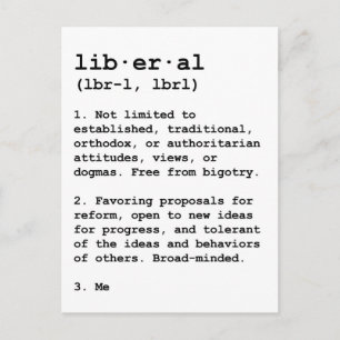 Liberal Definierad Vykort