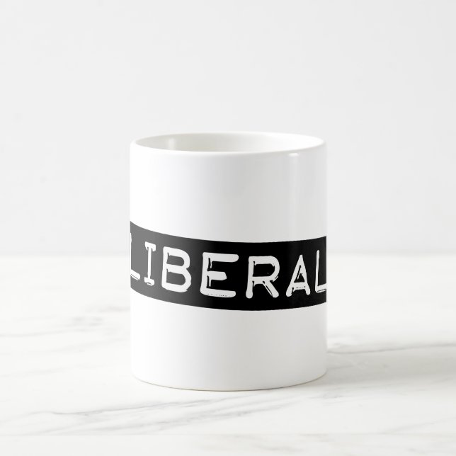 Liberal Label Tape Funny Democrat Kaffemugg (Center)