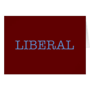 Liberal person hälsningskort