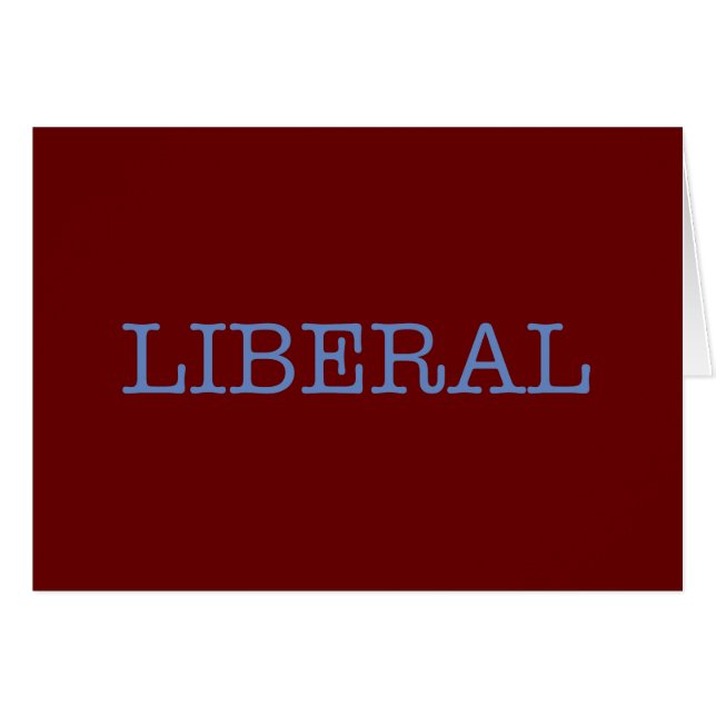Liberal person hälsningskort (Framsidan Horizontal)