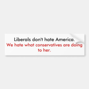 Liberal person hatar inte Amerika Bildekal
