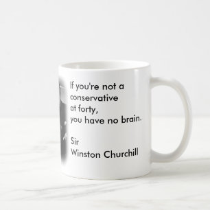 Liberal person/konservativ kaffemugg