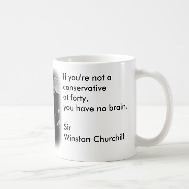 Liberal person/konservativ kaffemugg (Höger)