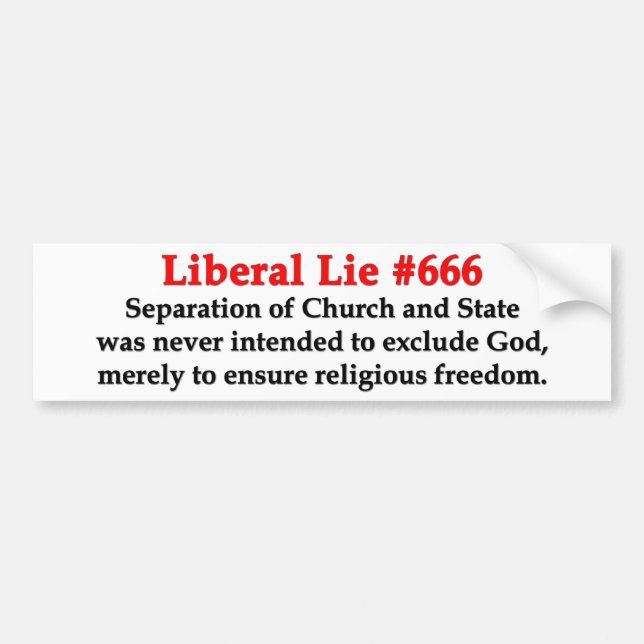 Liberal person ljuger #666 bildekal (Framsidan)