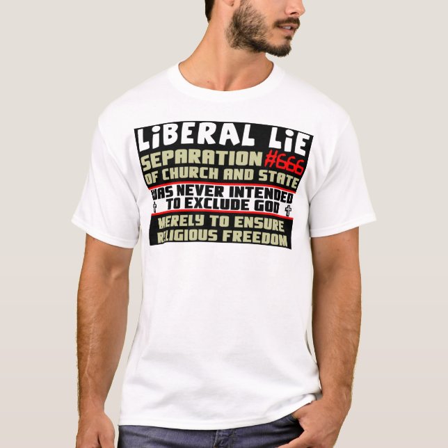 Liberal person ljuger #666 tee shirt (Framsida)