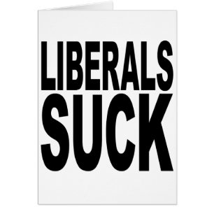 Liberal person suger hälsningskort