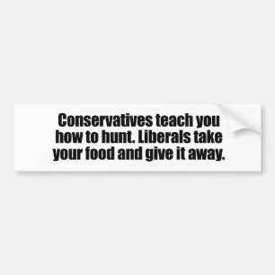 Liberal person tar din mat och ger den bort bildekal