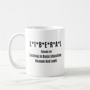 Liberal Saknar Grundläggande Utbildning Kaffemugg