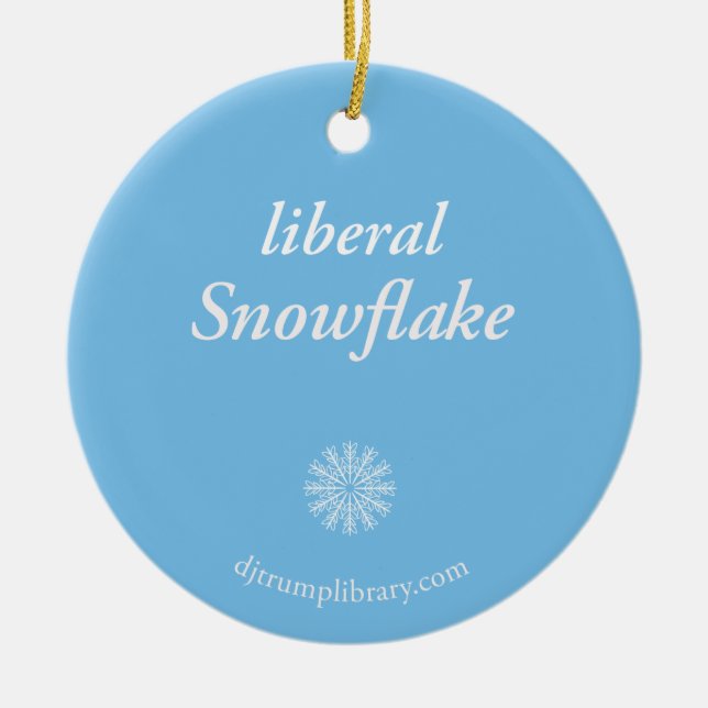 "Liberal Snowflake"-rundan Julgransprydnad Keramik (Framsidan)