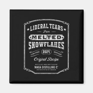 Liberal Tårar Melted Snöflingor Vintage Whiskey La Magnet