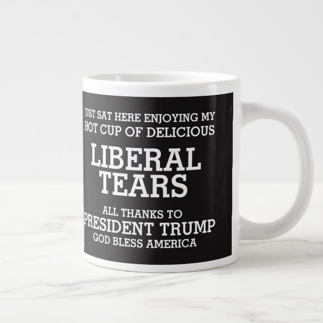 Liberal Tårar president Trump POTUS 45 Jumbo Mugg (Höger)