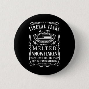 Liberal Tårar Shirt Funny Republican Konservativ Knapp