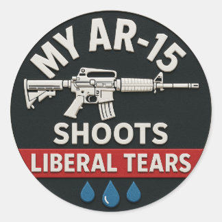 LIBERAL TEARS STICKERS RUNT KLISTERMÄRKE