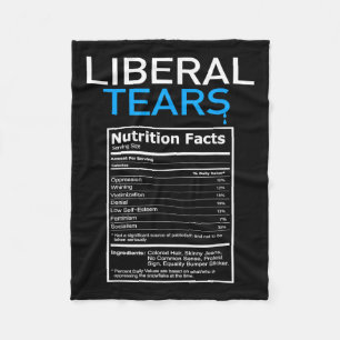 Liberala Tårar Anti Liberal Pro Trump Republican Fleecefilt