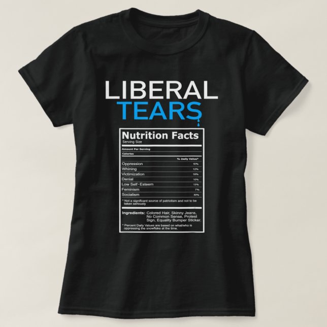 Liberala Tårar Anti Liberal Pro Trump Republican.p T Shirt (Design framsida)