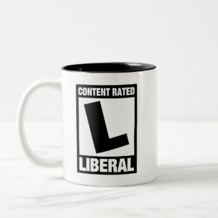 Liberaldemokraterna i innehåll Två-Tonad mugg