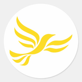 Liberaldemokraternas Logotyp Runt Klistermärke