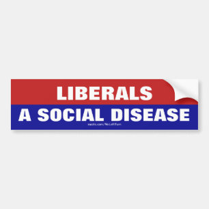 Liberalerna är en Social-sjukan-tumlare Bildekal