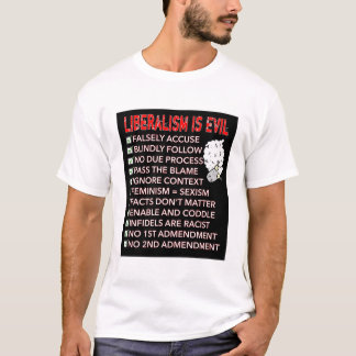 Liberalism är den onda svarten med får t shirt
