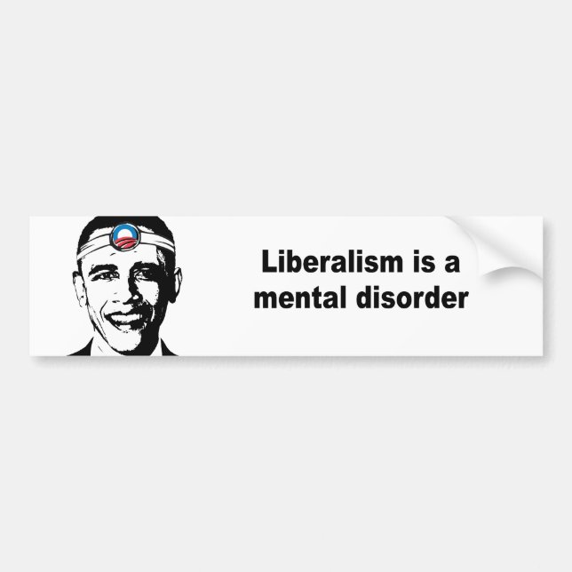 Liberalism är en mental oordning bildekal (Framsidan)
