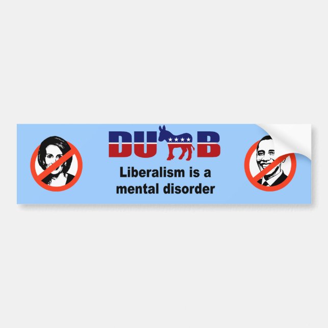 Liberalism är en mental oordning bildekal (Framsidan)
