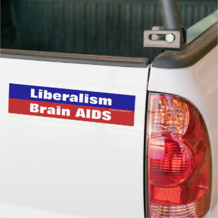 Liberalism är hjärnan i AIDS Bildekal
