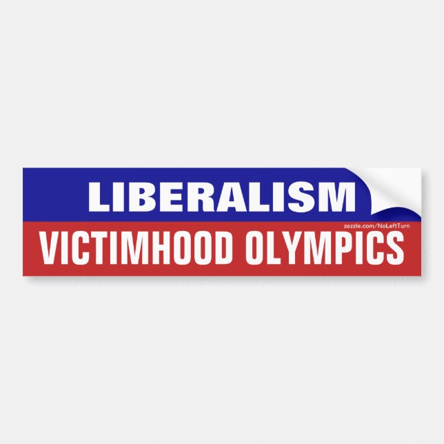 Liberalism är offerolympiad bildekal (Framsidan)