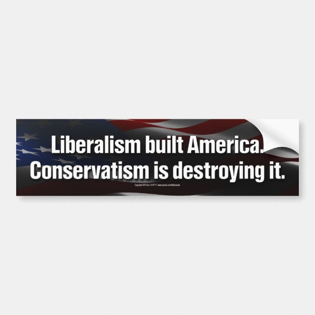 Liberalism byggde Amerika Bildekal (Framsidan)