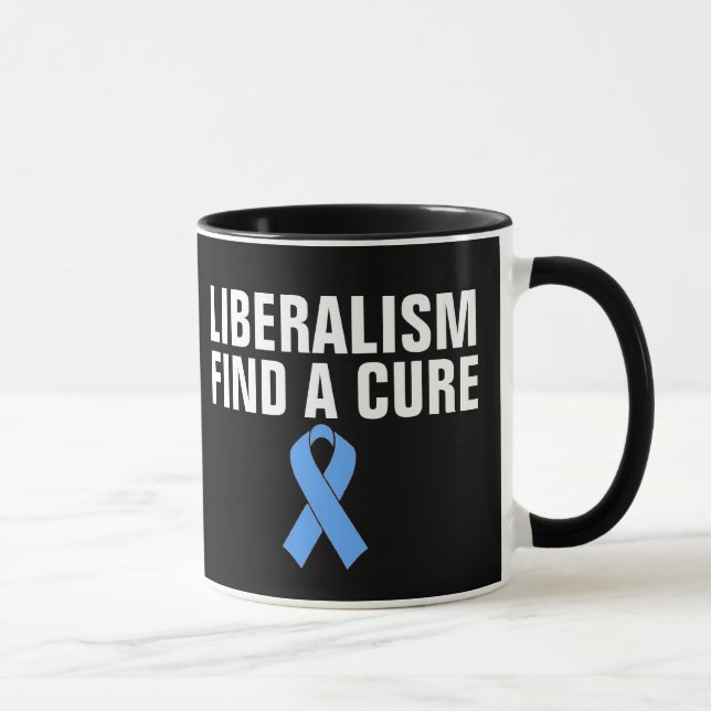 LIBERALISM HITTAR EN BRA FUNNY KAFFE KOPPAR (Höger)