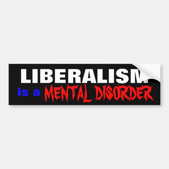 LIBERALISM MENTAL OORDNING, är a Bildekal (Framsidan)