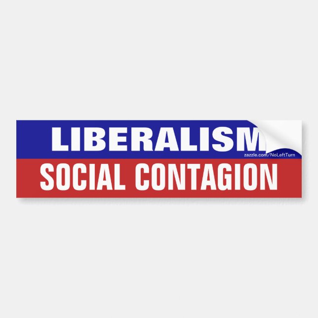 Liberalismen är Social-smällen Bildekal (Framsidan)