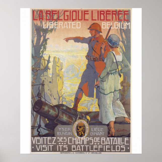 Liberated Belgium Propaganda Poster (Framsidan)
