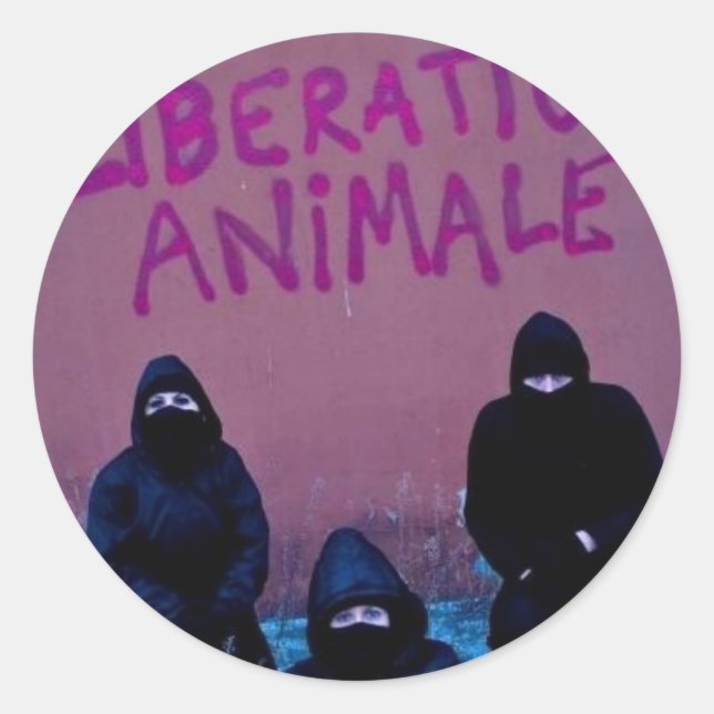 Liberation Animale Runt Klistermärke (Framsida)