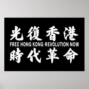 Liberera Hongkongs Revolution nu! Poster flagga