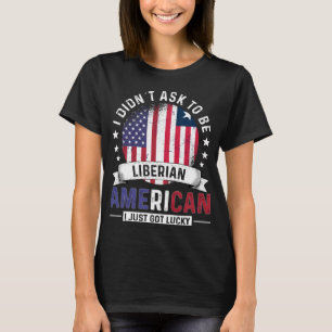 Liberia American Flaggor Pride Liberia Flagga T Shirt