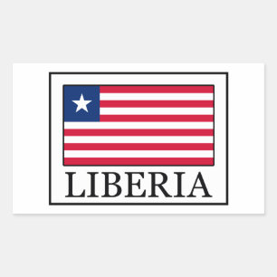 Liberia-dekaler Rektangulärt Klistermärke