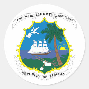 Liberia emblem runt klistermärke
