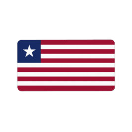 Liberia flagga adressetikett