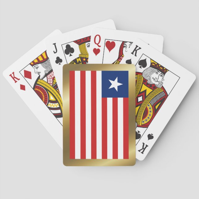 Liberia Flagga betalkort Casinokort (Baksidan)