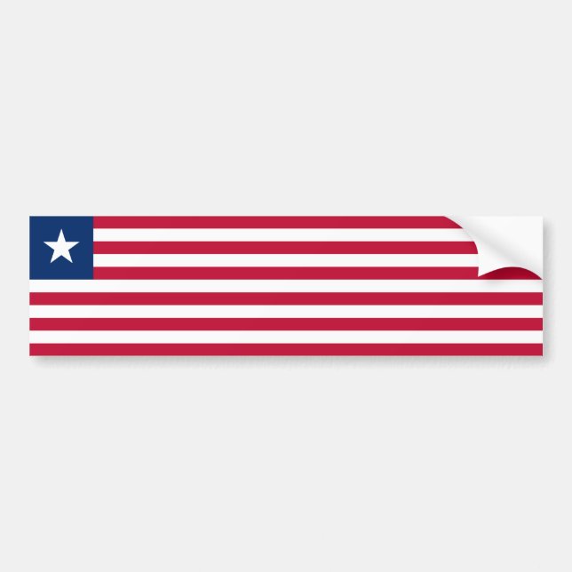Liberia Flagga Bildekal (Framsidan)
