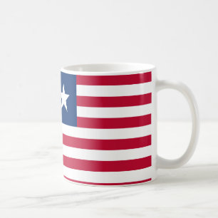 Liberia Flagga Ceramic Mugg