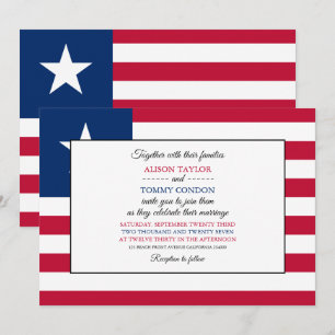 Liberia Flagga, Flagga Liberia Bröllop Inbjudningar