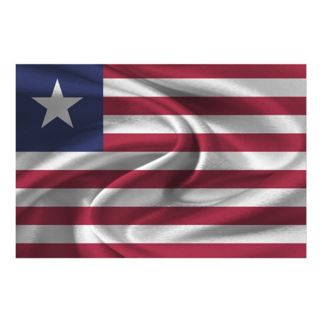 Liberia Flagga Fototryck (Framsidan)