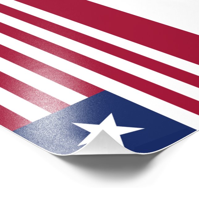 Liberia flagga fototryck (Hörn)